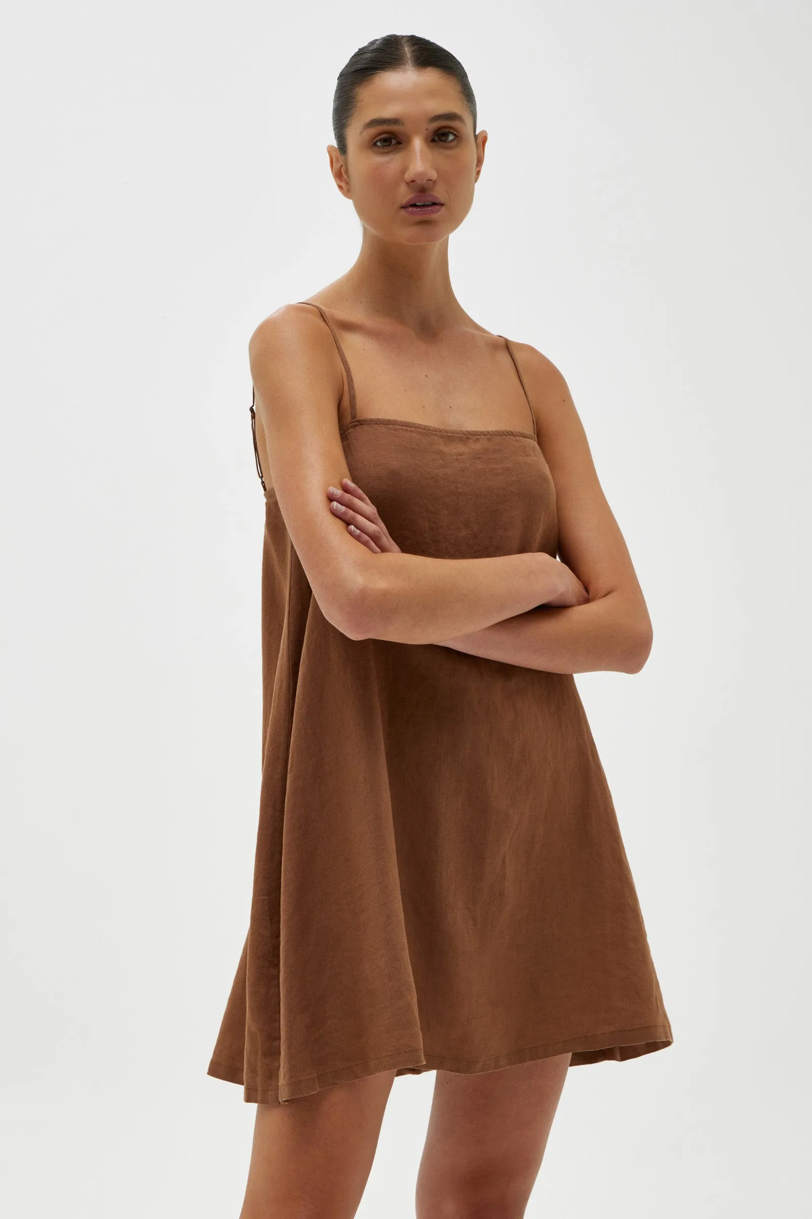 Tully Mini Dress Burnt Ochre