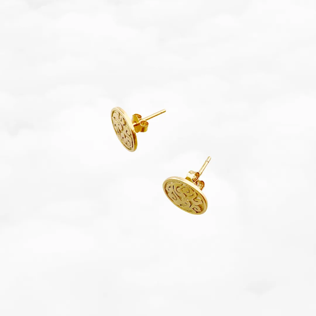 Vermeil Auspicious Clouds Studs