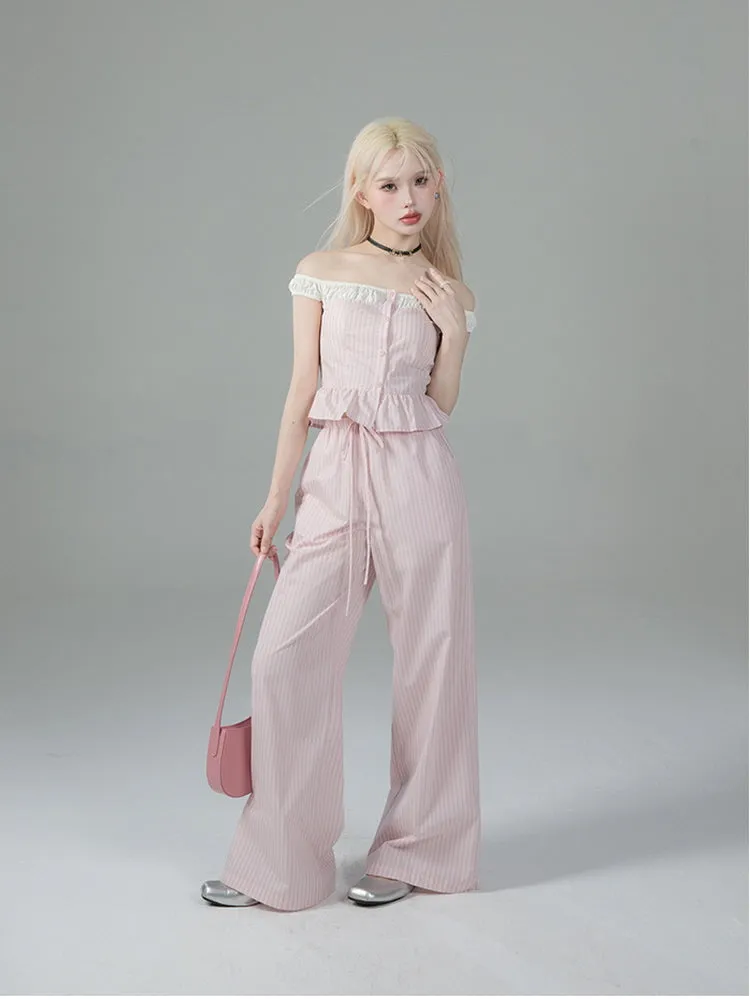 Vintage Striped Elegance Set