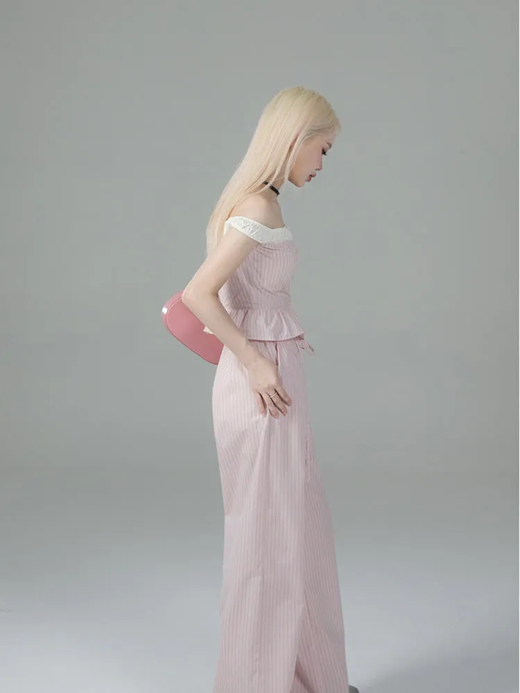 Vintage Striped Elegance Set