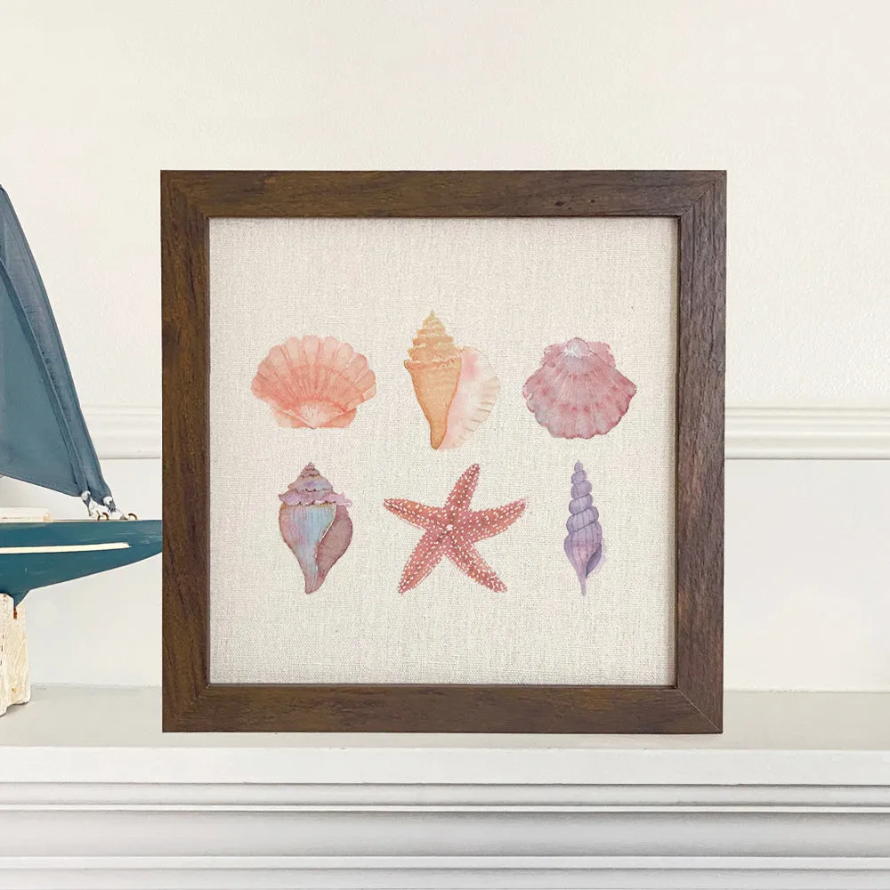 Watercolor Shells - Framed Sign