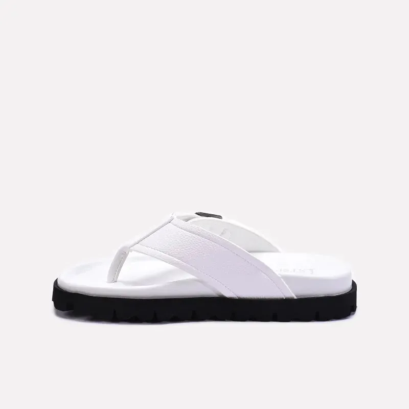White Comfy Flip Flops For Men 0151089