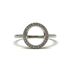 White Gold and Diamond Circle Ring
