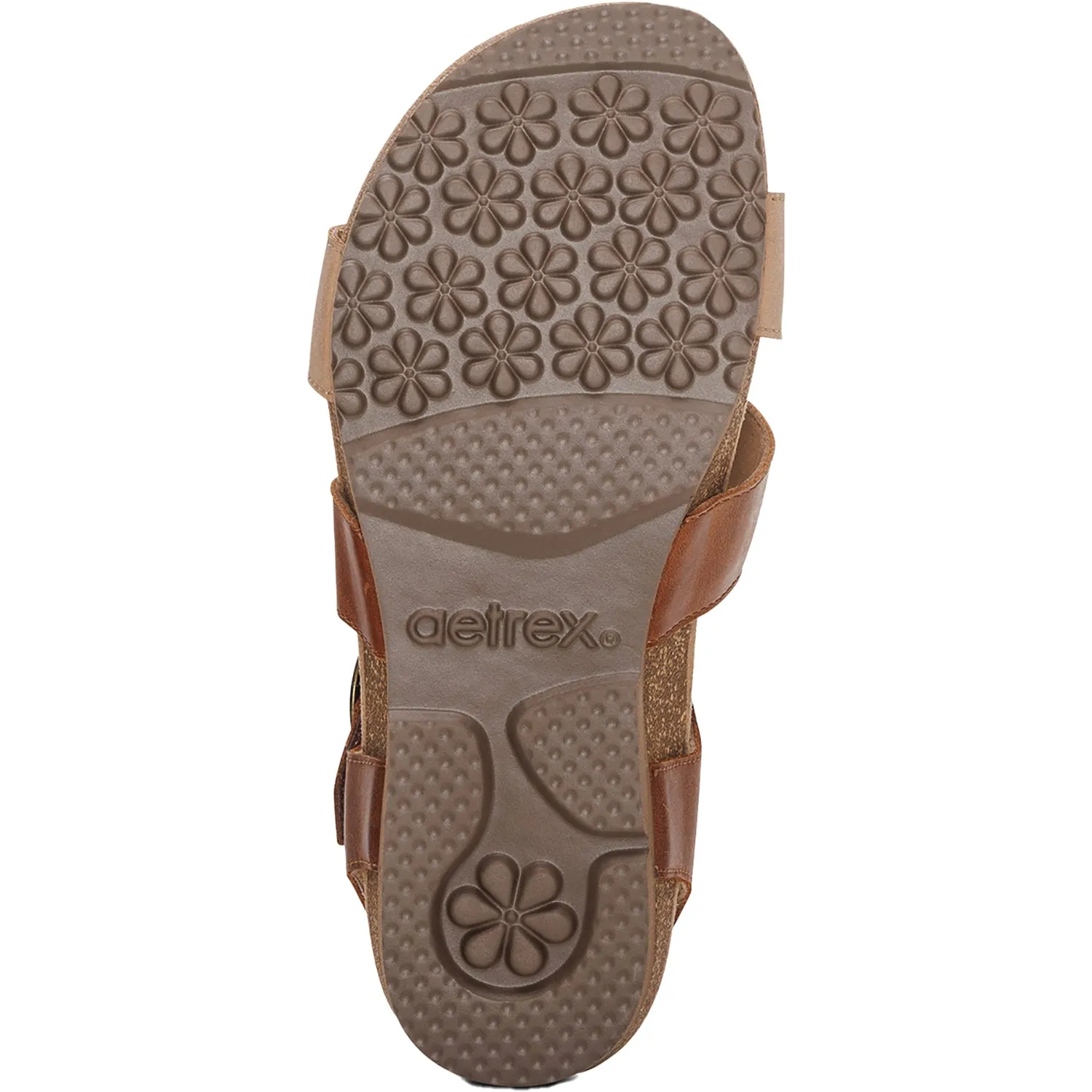 Women's Aetrex Lilly Walnut Combi Leather