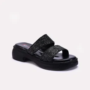 Womens Black Comfy Casual Slippers 0413141