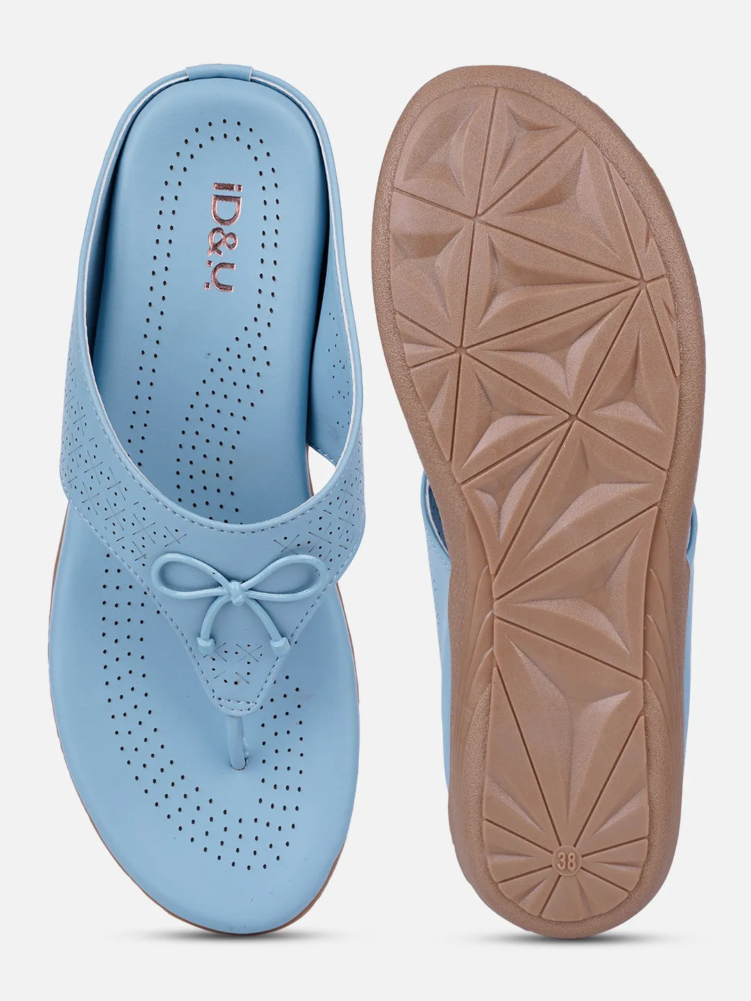 Women's LT.Blue Thong Sandals (IU6010)
