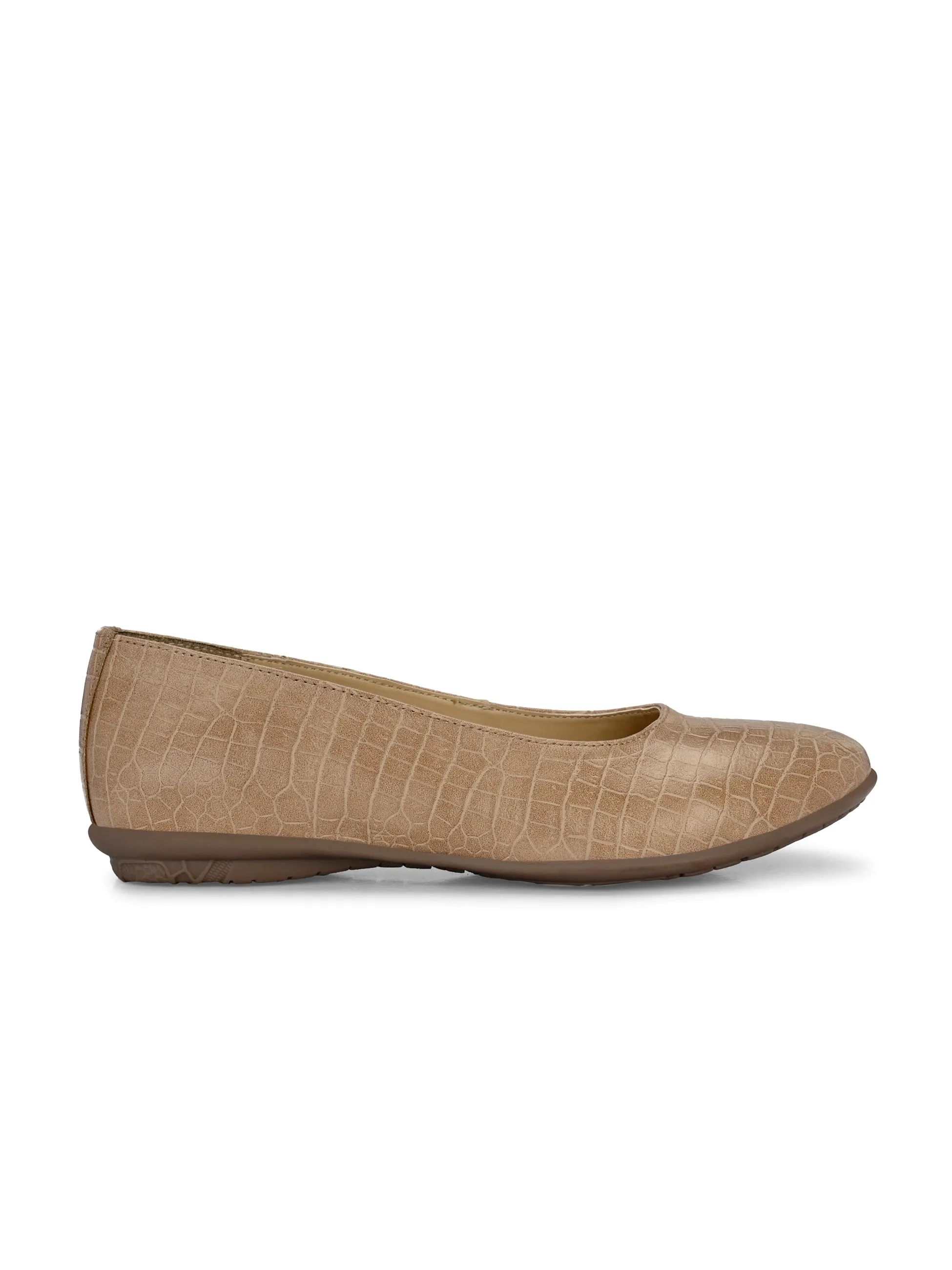 Women's  Vegan Leather Croco Print Slip  Belly With Heels