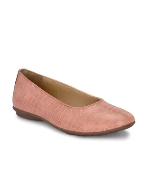 Women's Vegan Leather Croco Print Slip  Belly With Heels