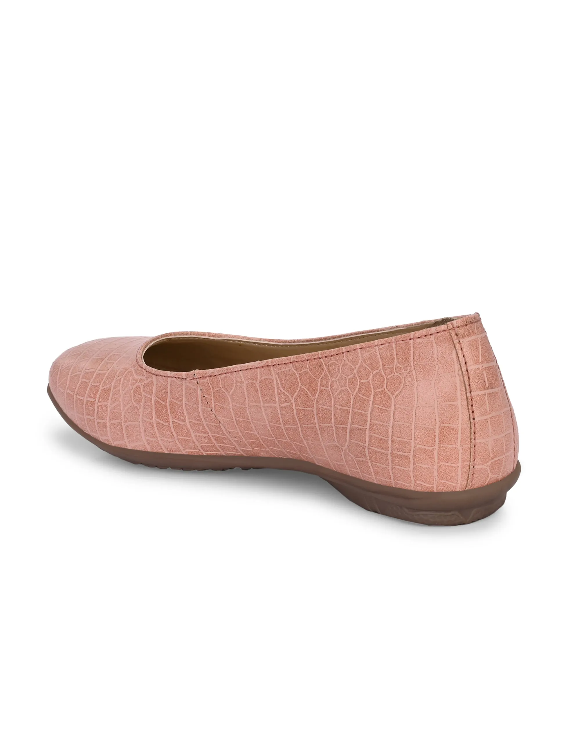 Women's Vegan Leather Croco Print Slip  Belly With Heels