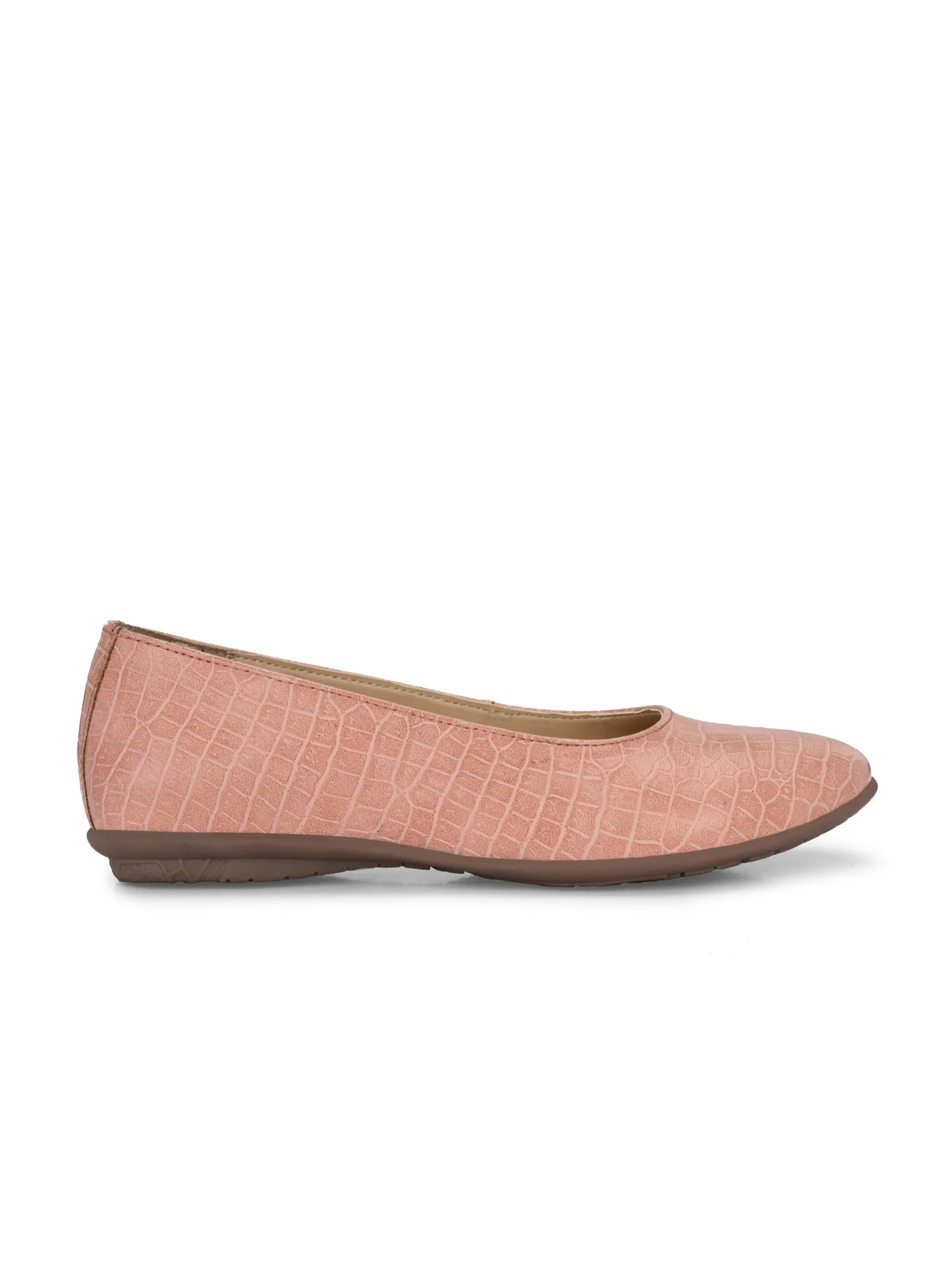 Women's Vegan Leather Croco Print Slip  Belly With Heels
