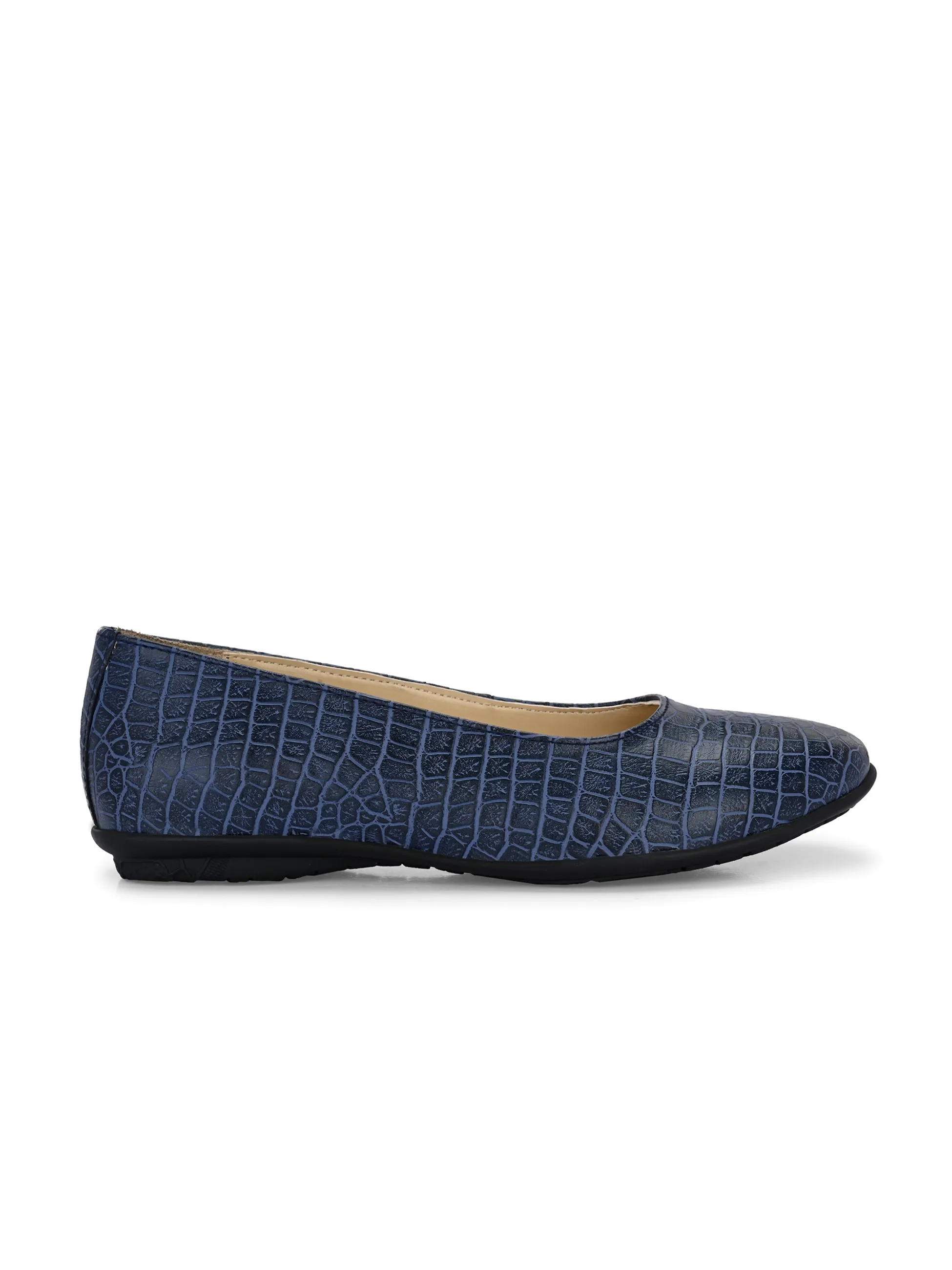 Women's Vegan Leather Croco Print Slip on Belly