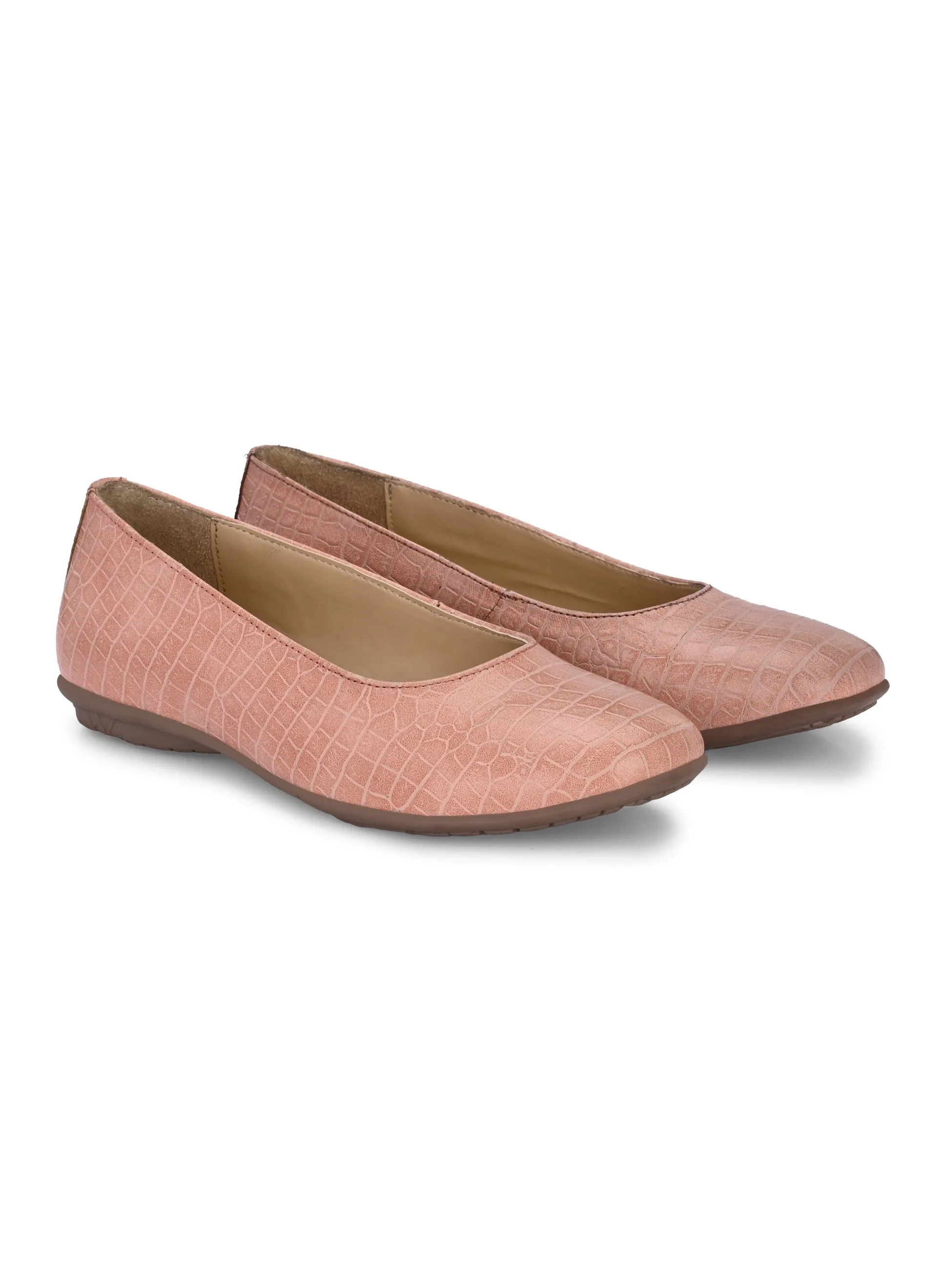 Women's Vegan leather Croco Print Slip on Belly