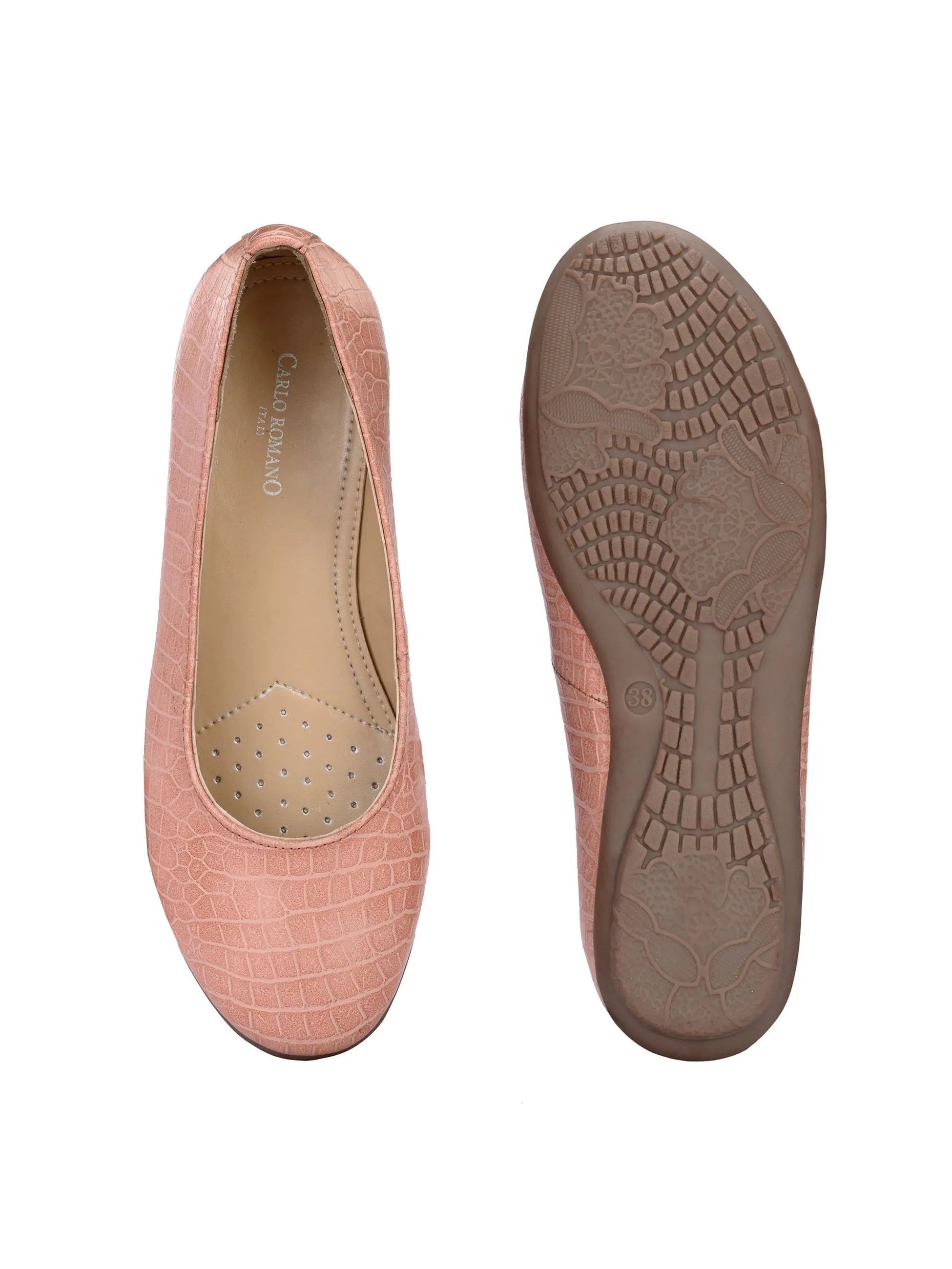 Women's Vegan leather Croco Print Slip on Belly