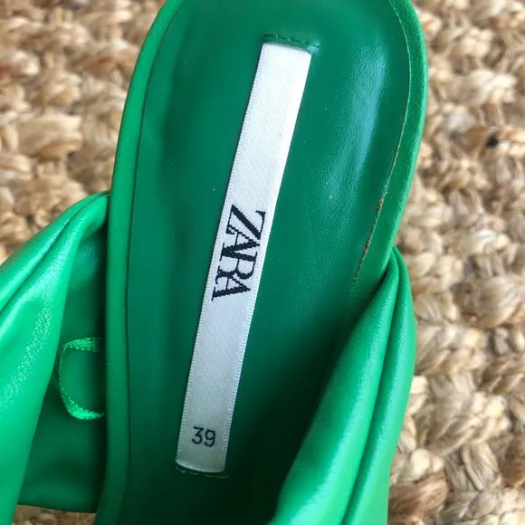 Zara Ruched Strap Heeled Sandals. Size 39