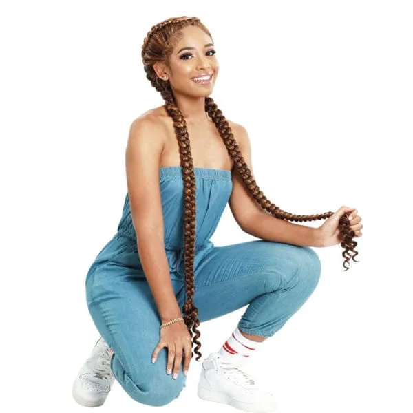 Zury Sis Braided Twintail Synthetic Lace Front Wig - LF DD EXL LEMONA
