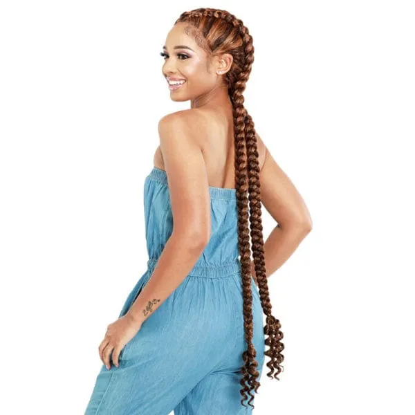 Zury Sis Braided Twintail Synthetic Lace Front Wig - LF DD EXL LEMONA